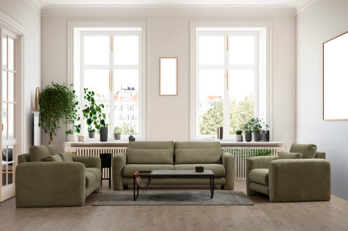 Atelier Del Sofa Lily Green - Sofá de 3 plazas Verde Atelier Del Sofa Lily Green - Sofá de 3 plazas Verde